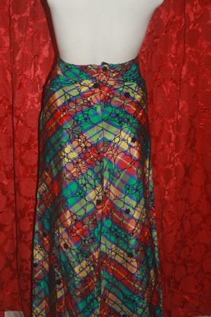 Vintage 60's 70's Velvet Jacket and Long Plaid Skirt xs