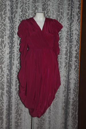 Vintage Nod 1980's Billy Jack Maroon Dress