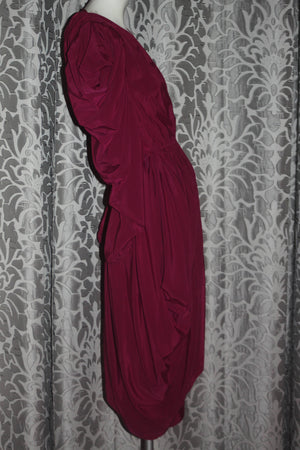 Vintage Nod 1980's Billy Jack Maroon Dress