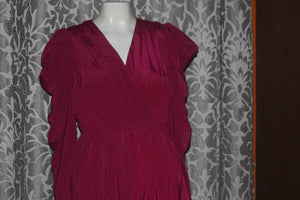 Vintage Nod 1980's Billy Jack Maroon Dress