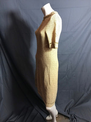 Vintage Gold handmade crochet dress S /M