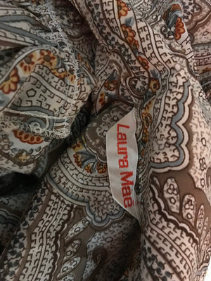Vintage 1970's Laura Mae Paisley Button up Shirt M