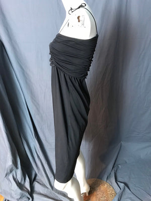 Vintage 1970's Black Disco Dress With Jacket M