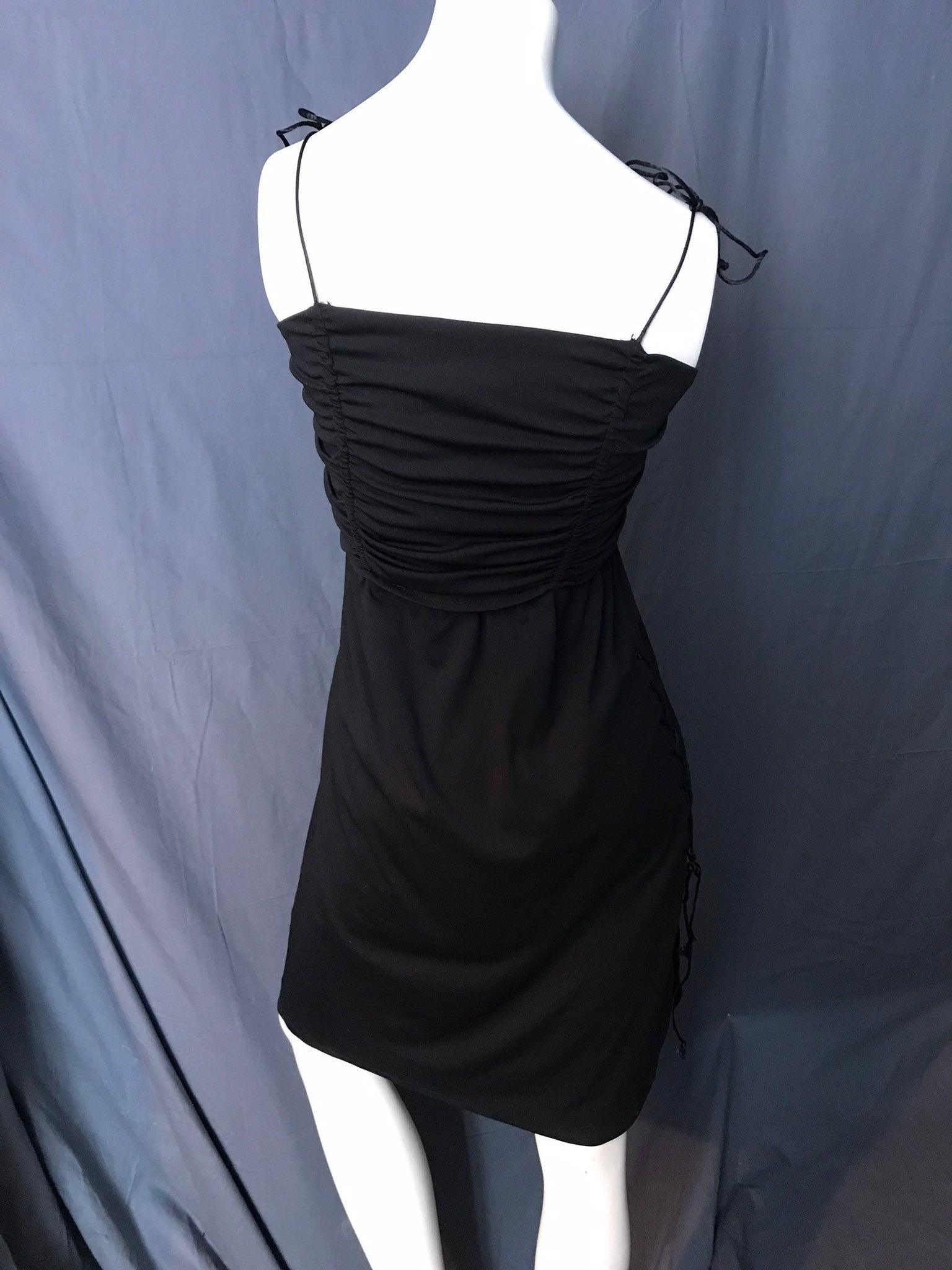Vintage 1970's Black Disco Dress With Jacket M