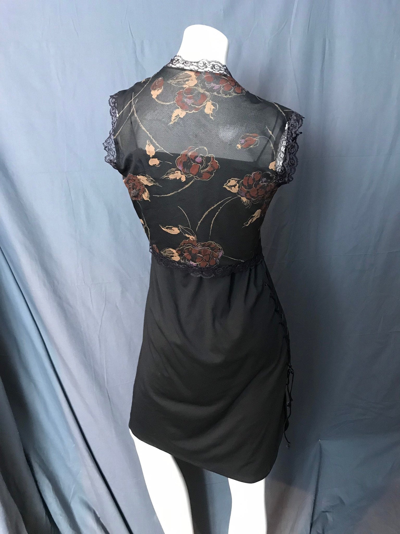 Vintage 1970's Black Disco Dress With Jacket M