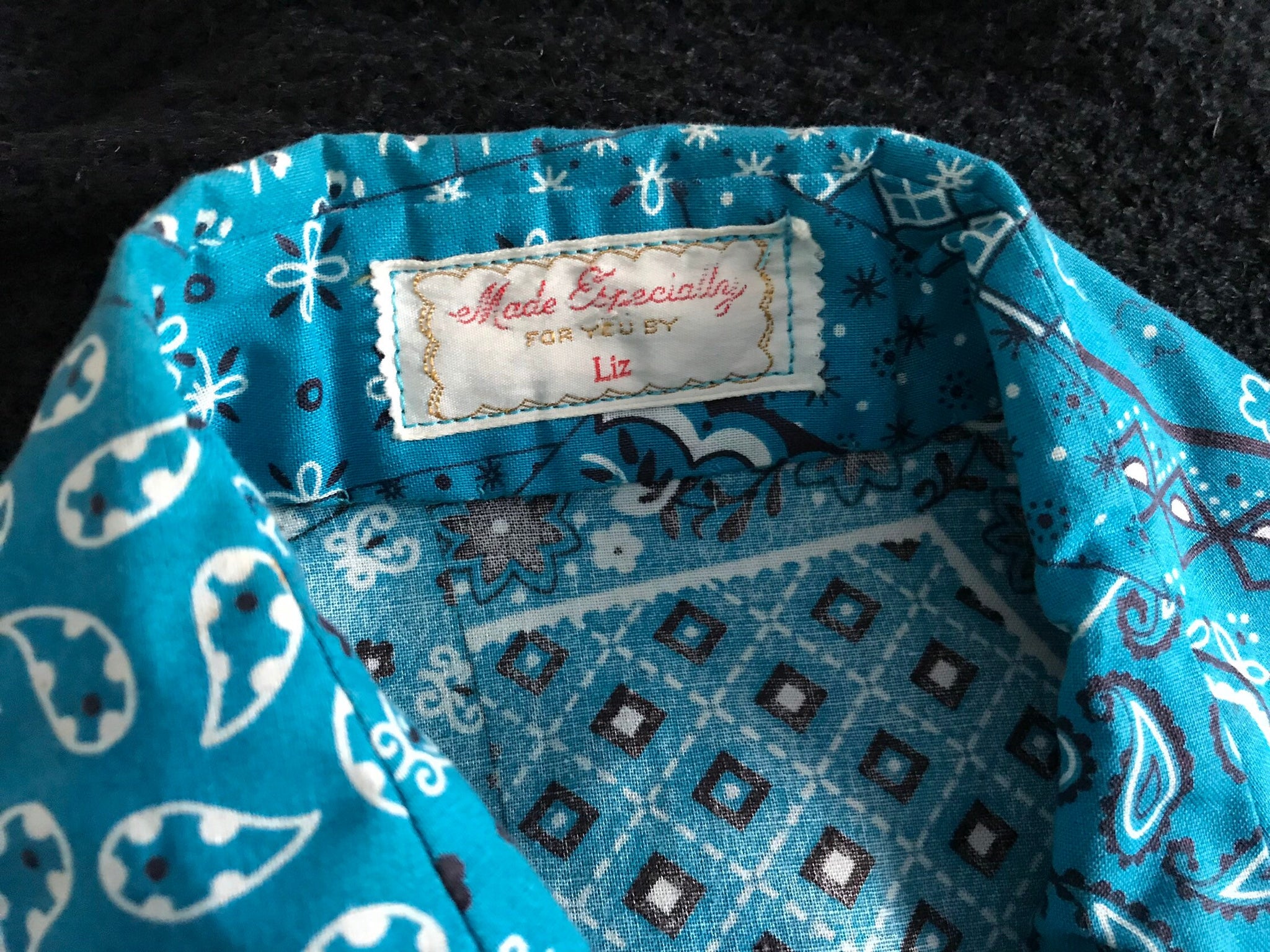 Vintage 70’s cowboy women’s bandana shirt S