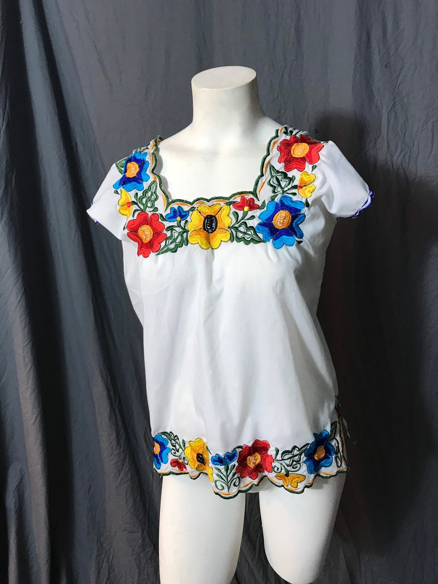 Vintage Mexican top shirt S M