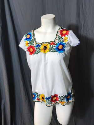 Vintage Mexican top shirt S M