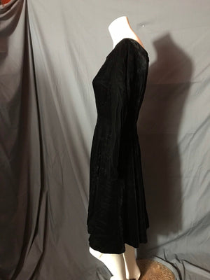 Vintage Anne Fogarty 1950’s black velvet full circle dress S M