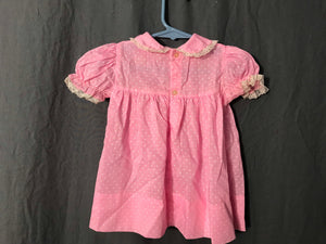 Vintage Nanette pink baby dress 6 month