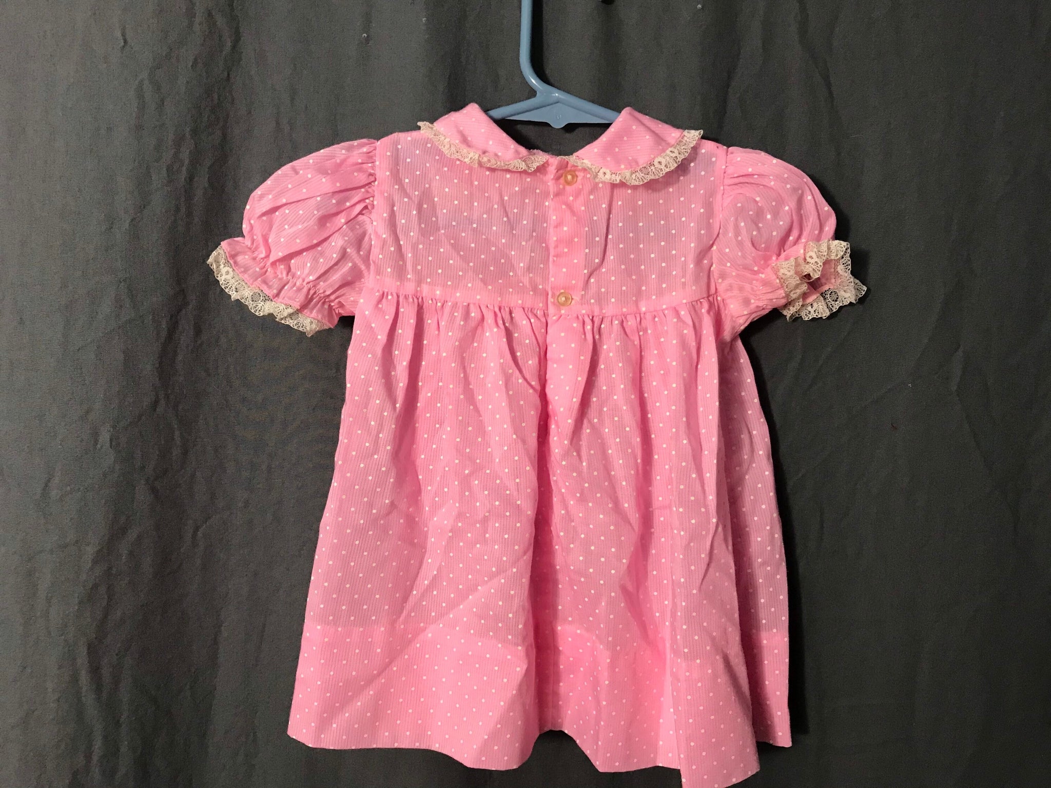 Vintage Nanette pink baby dress 6 month
