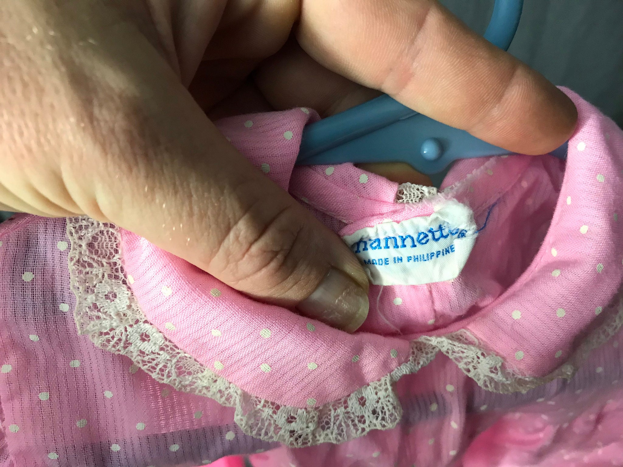 Vintage Nanette pink baby dress 6 month