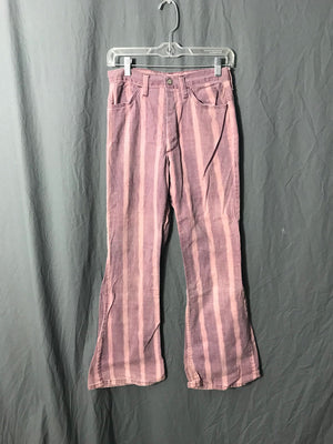Vintage high waist purple striped bell bottom jeans 5 M