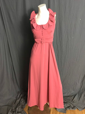 Vintage 70’s rose Meleny Road long maxi dress M