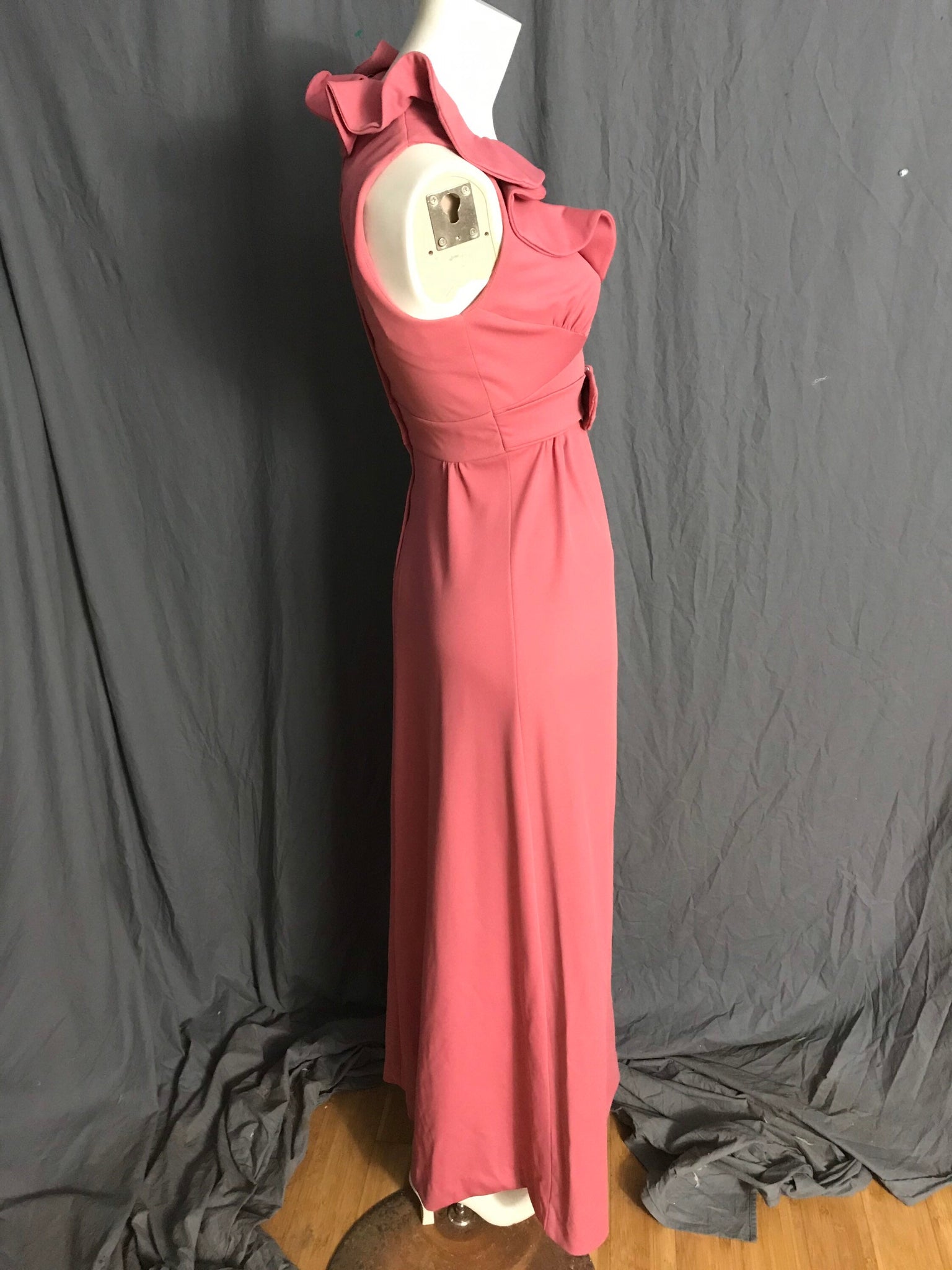 Vintage 70’s rose Meleny Road long maxi dress M