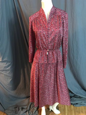 Vintage 1970’s Kiva Peplum top and skirt M / L