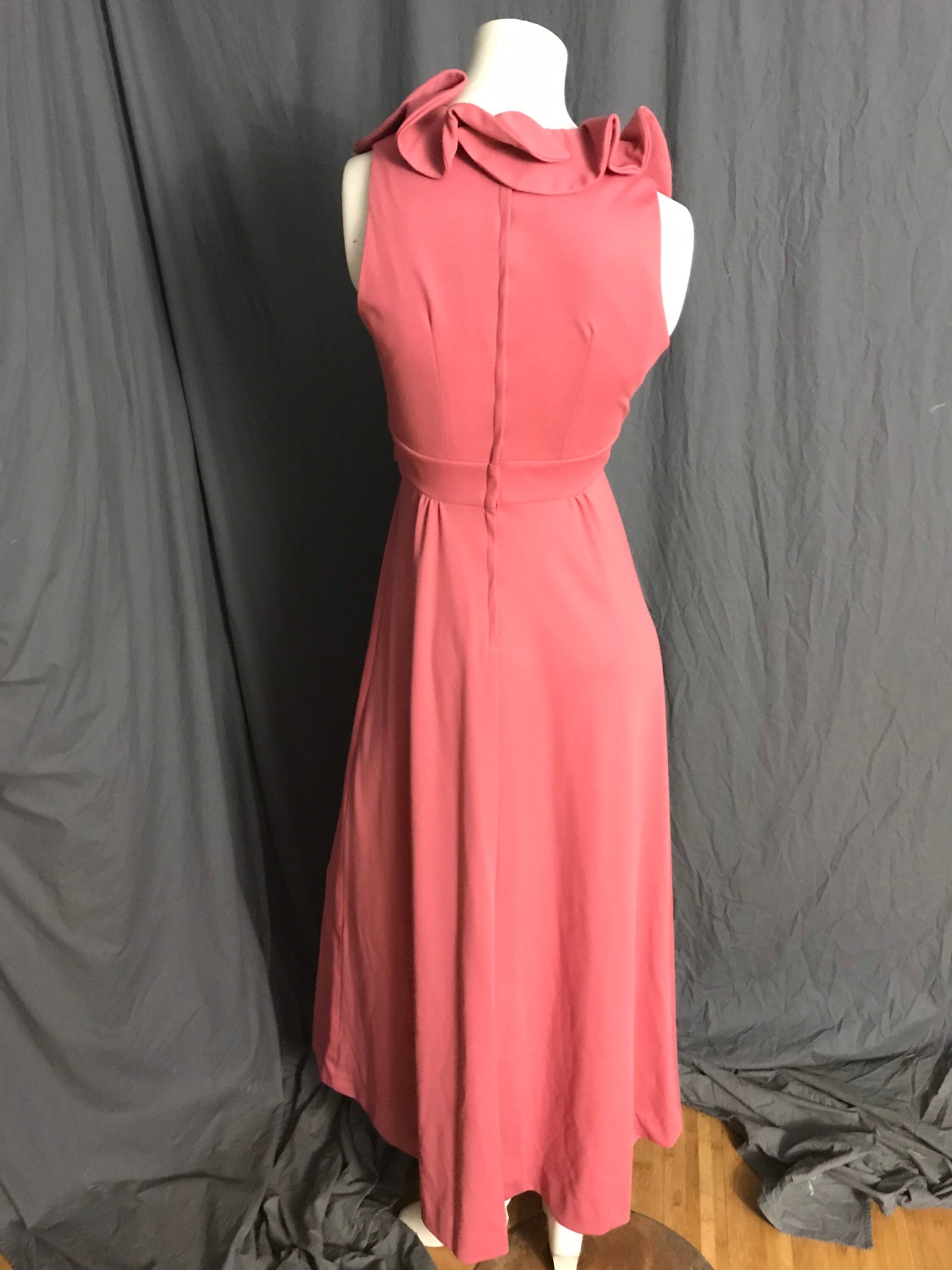Vintage 70’s rose Meleny Road long maxi dress M