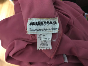 Vintage 70’s rose Meleny Road long maxi dress M