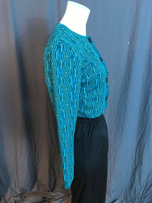 Vintage Georgia Griffin 70’s turquoise short jacket M