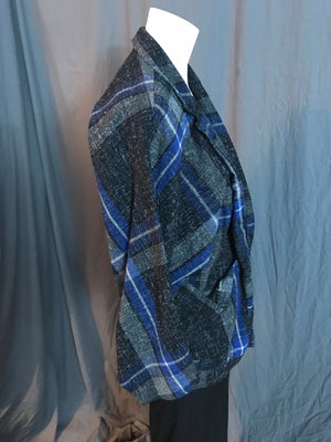Vintage women’s 1980’s wool oversized plaid blazer M / L