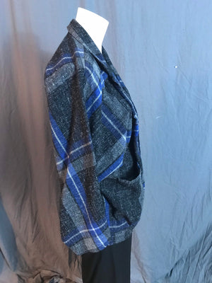 Vintage women’s 1980’s wool oversized plaid blazer M / L