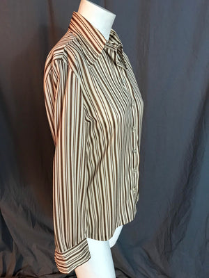Vintage Don Kenney 1970’s women’s striped shirt 9/10 M L