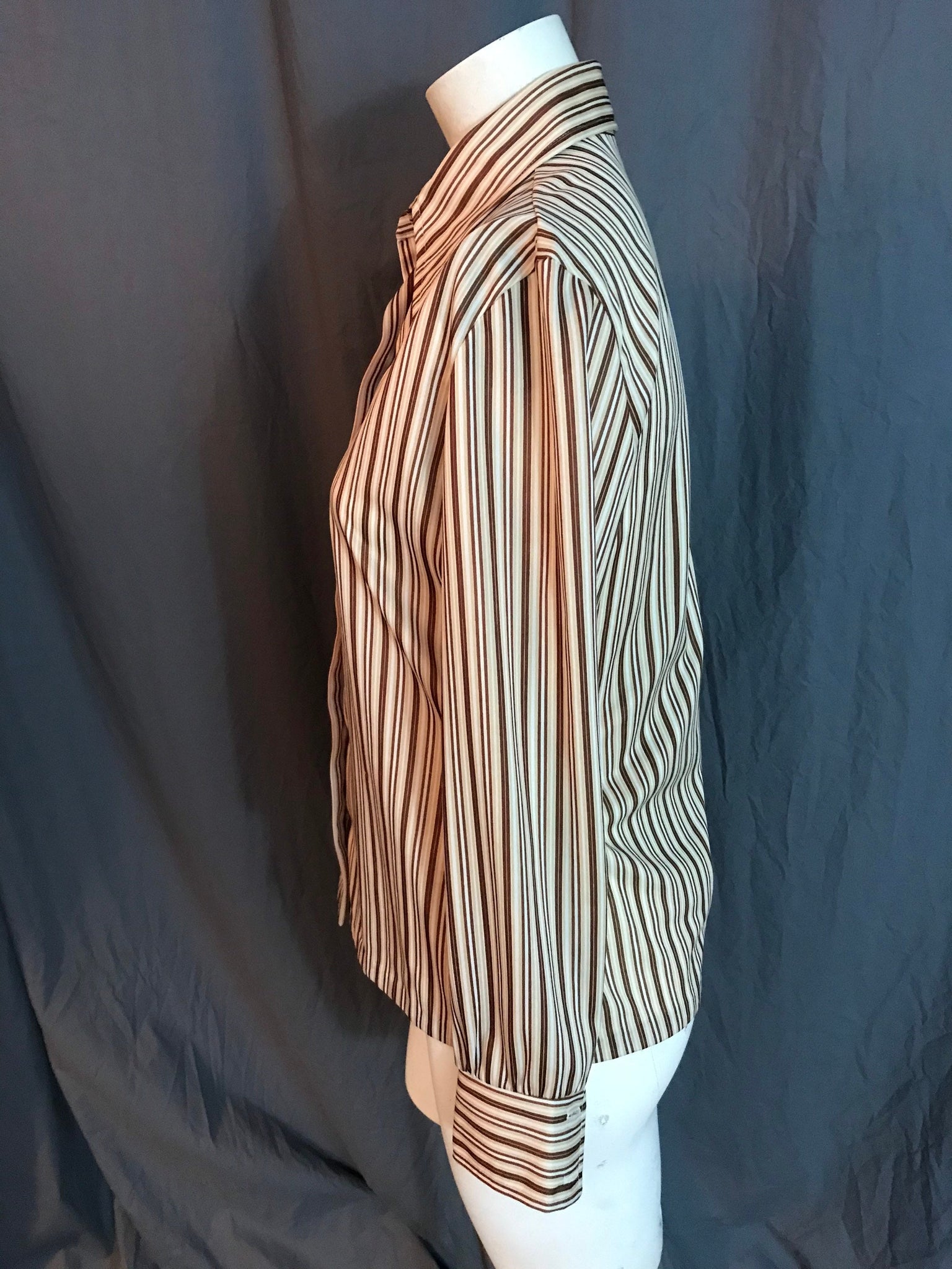 Vintage Don Kenney 1970’s women’s striped shirt 9/10 M L
