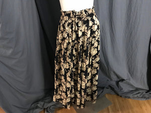 Vintage long tiered flower hippie boho skirt S
