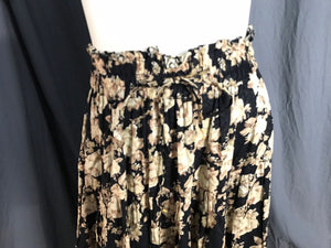 Vintage long tiered flower hippie boho skirt S