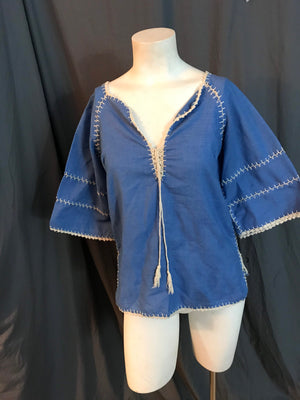 Vintage 1970’s hippie boho ethnic blouse shirt S