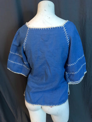 Vintage 1970’s hippie boho ethnic blouse shirt S