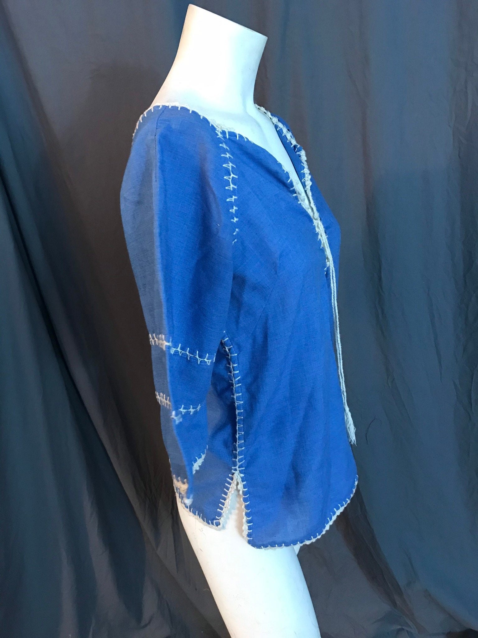 Vintage 1970’s hippie boho ethnic blouse shirt S