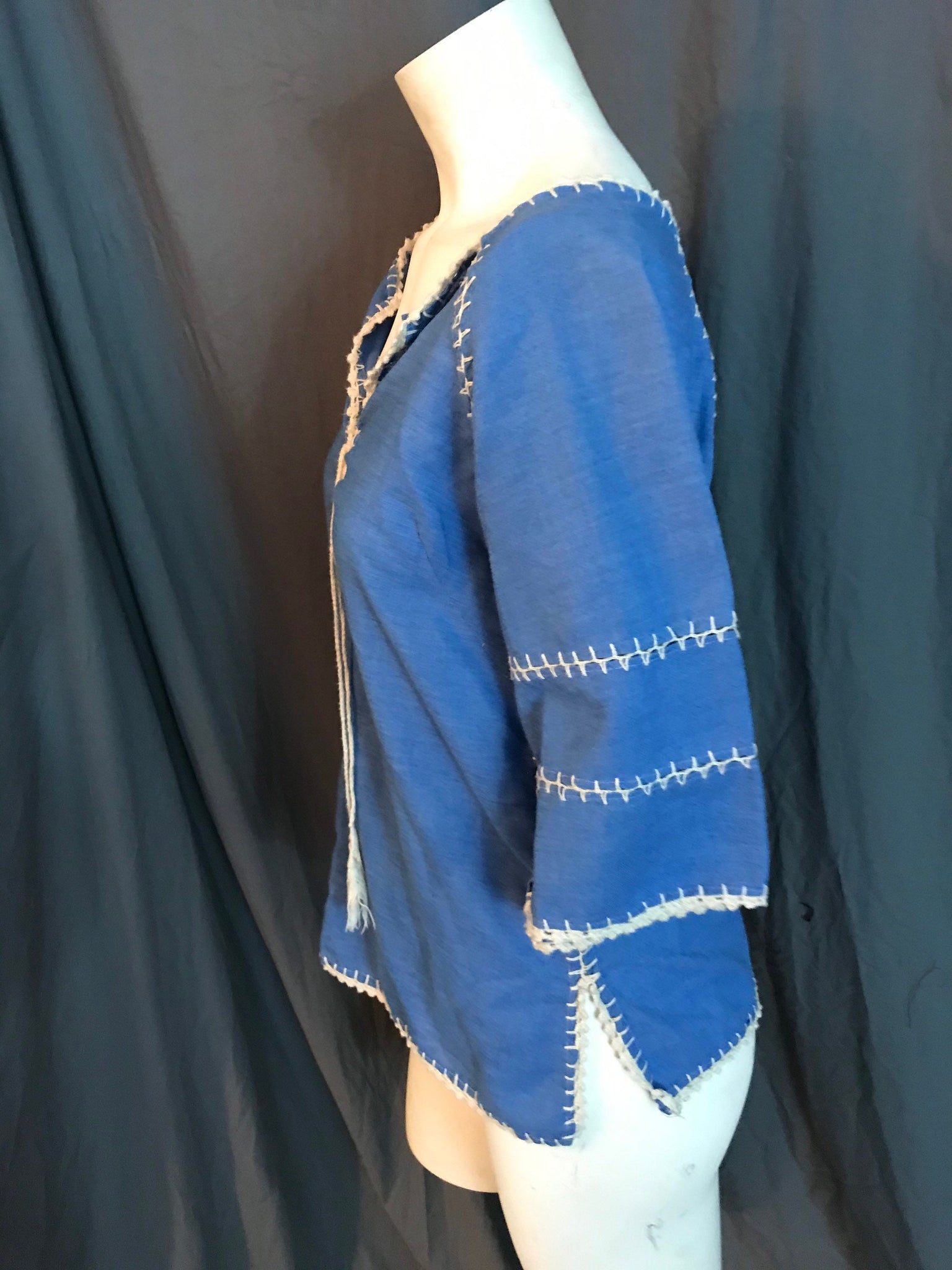 Vintage 1970’s hippie boho ethnic blouse shirt S