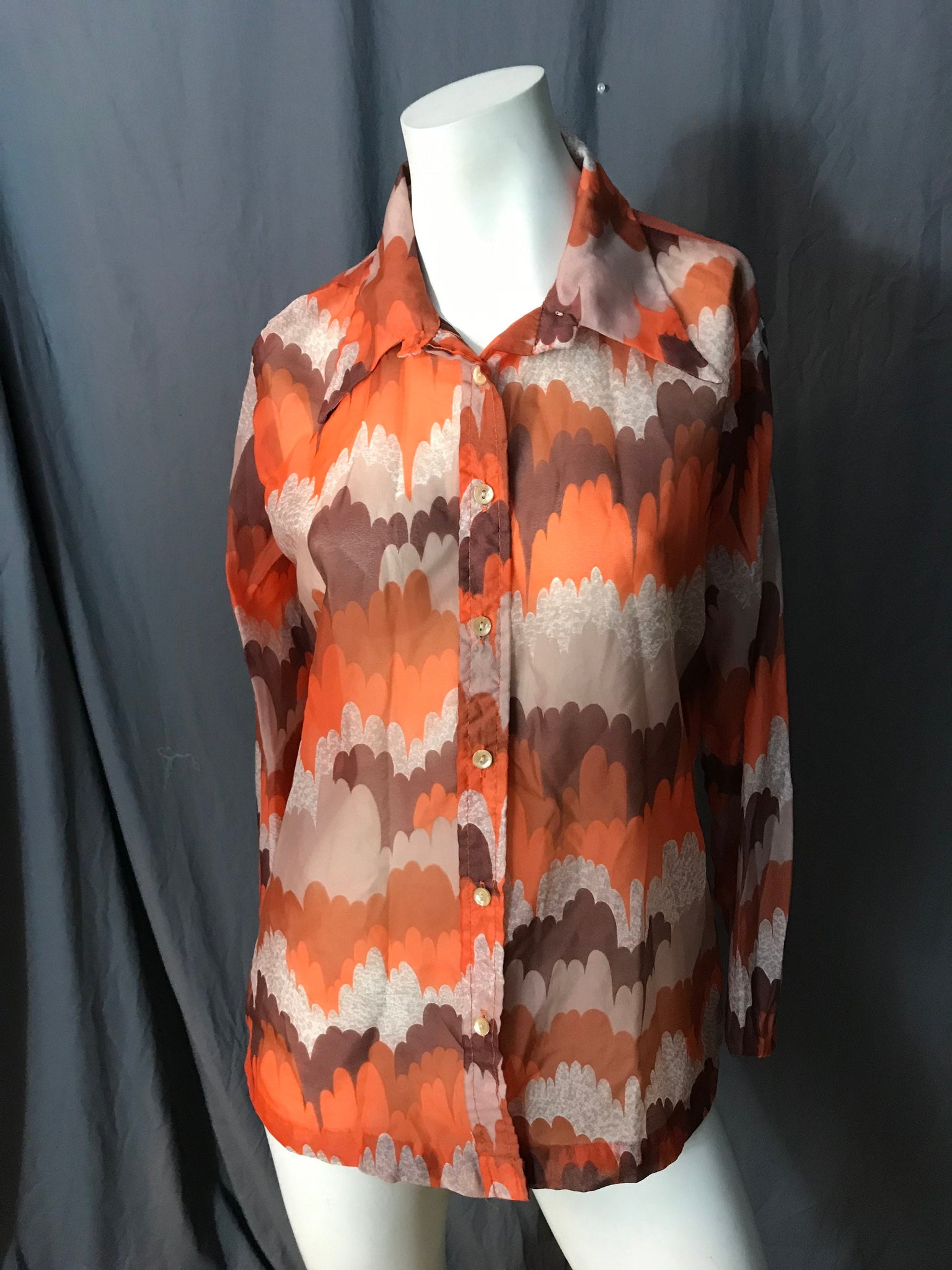 Vintage 1970’s Teddi of California mod shirt L