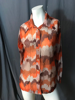 Vintage 1970’s Teddi of California mod shirt L