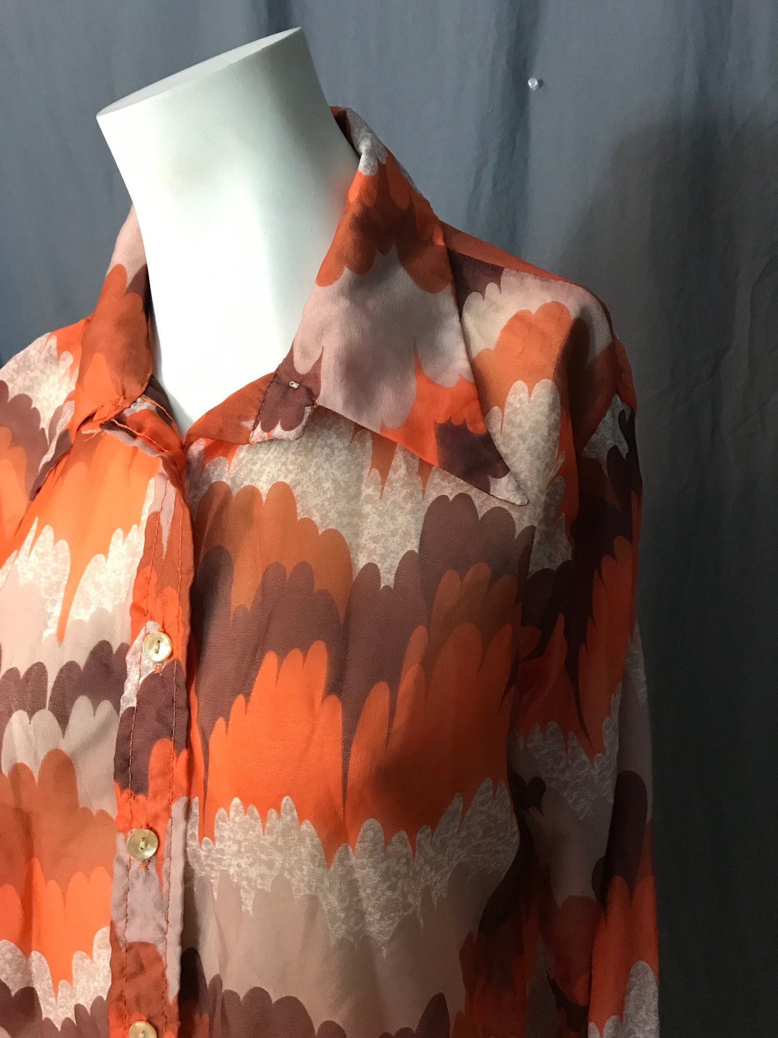 Vintage 1970’s Teddi of California mod shirt L