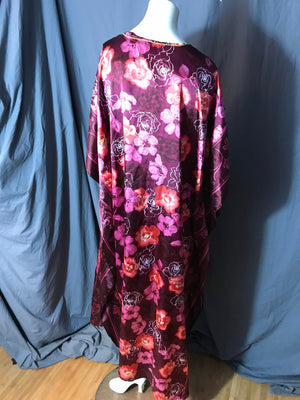 Vintage floral Bobbie Brooks caftan nightgown one size
