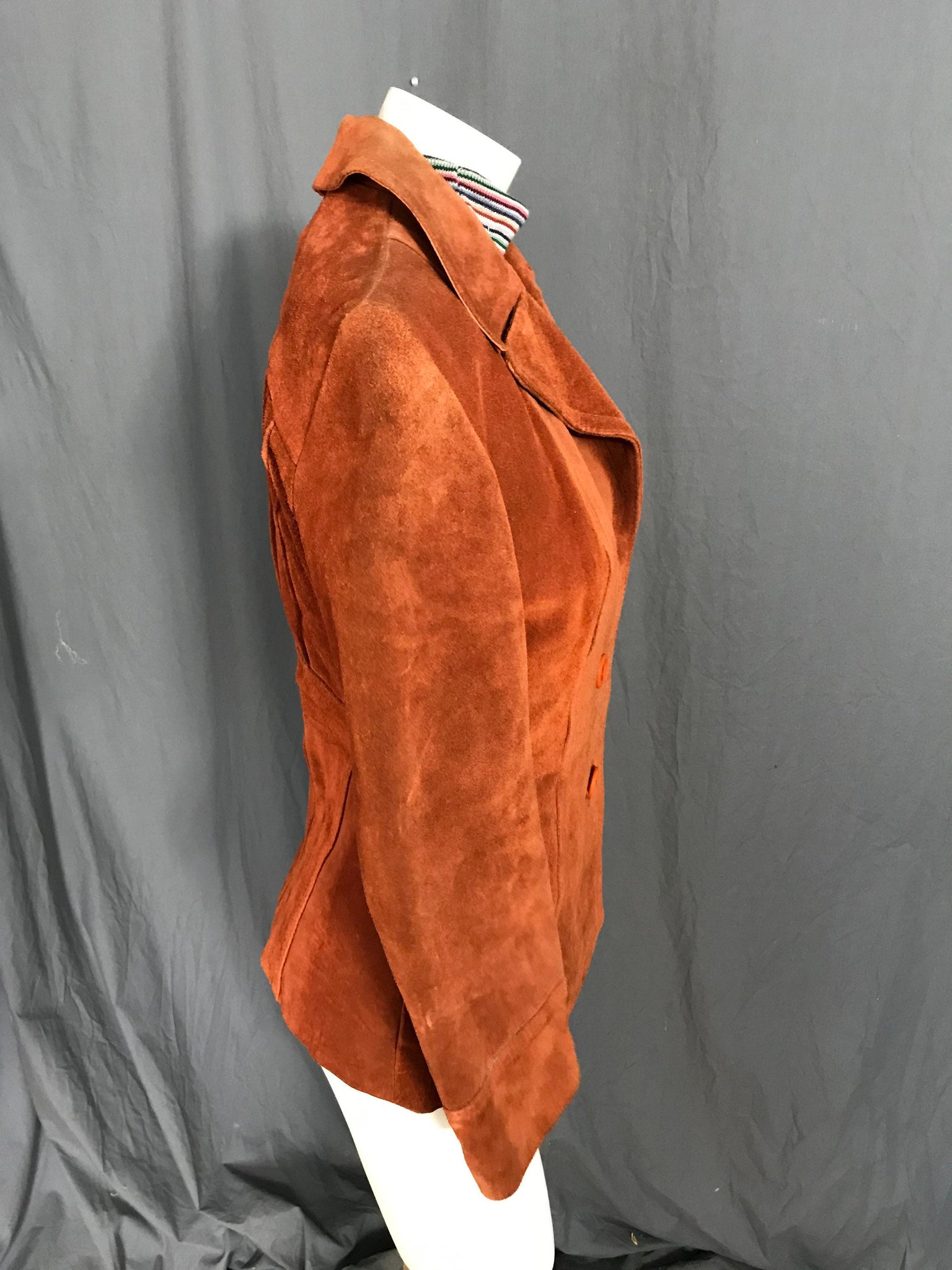 Vintage 1970’s rust cowhide leather jacket coat S