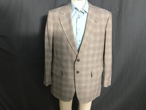Vintage 1970’s Wesley plaid sports coat jacket 44