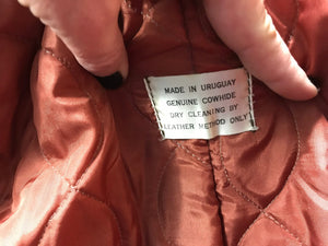 Vintage 1970’s rust cowhide leather jacket coat S
