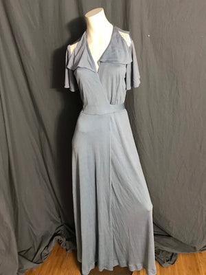 Vintage 1970’s blue wrap maxi dress M