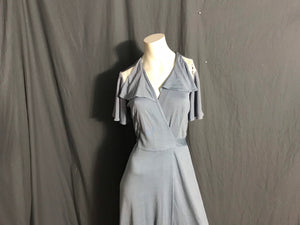 Vintage 1970’s blue wrap maxi dress M