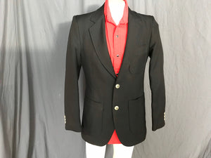 Vintage 1970’s Angel’s Flight black sports suit belted back jacket 40