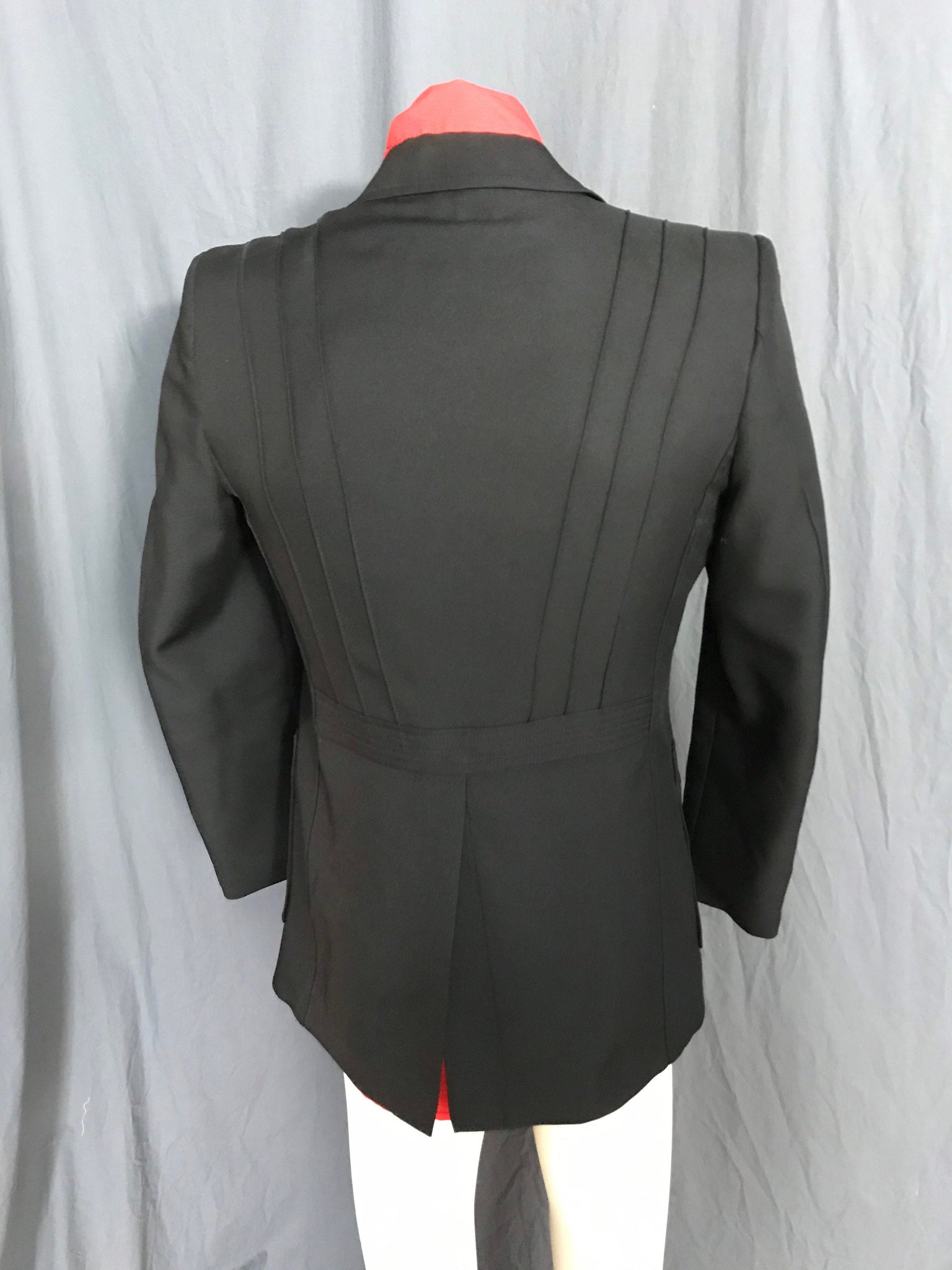 Vintage 1970’s Angel’s Flight black sports suit belted back jacket 40