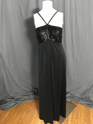 Vintage 1970’s black sequin Rue de la Paix dress M