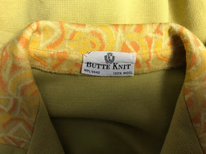 Vintage 1970’s Butte Knit mustard yellow women’s suit M