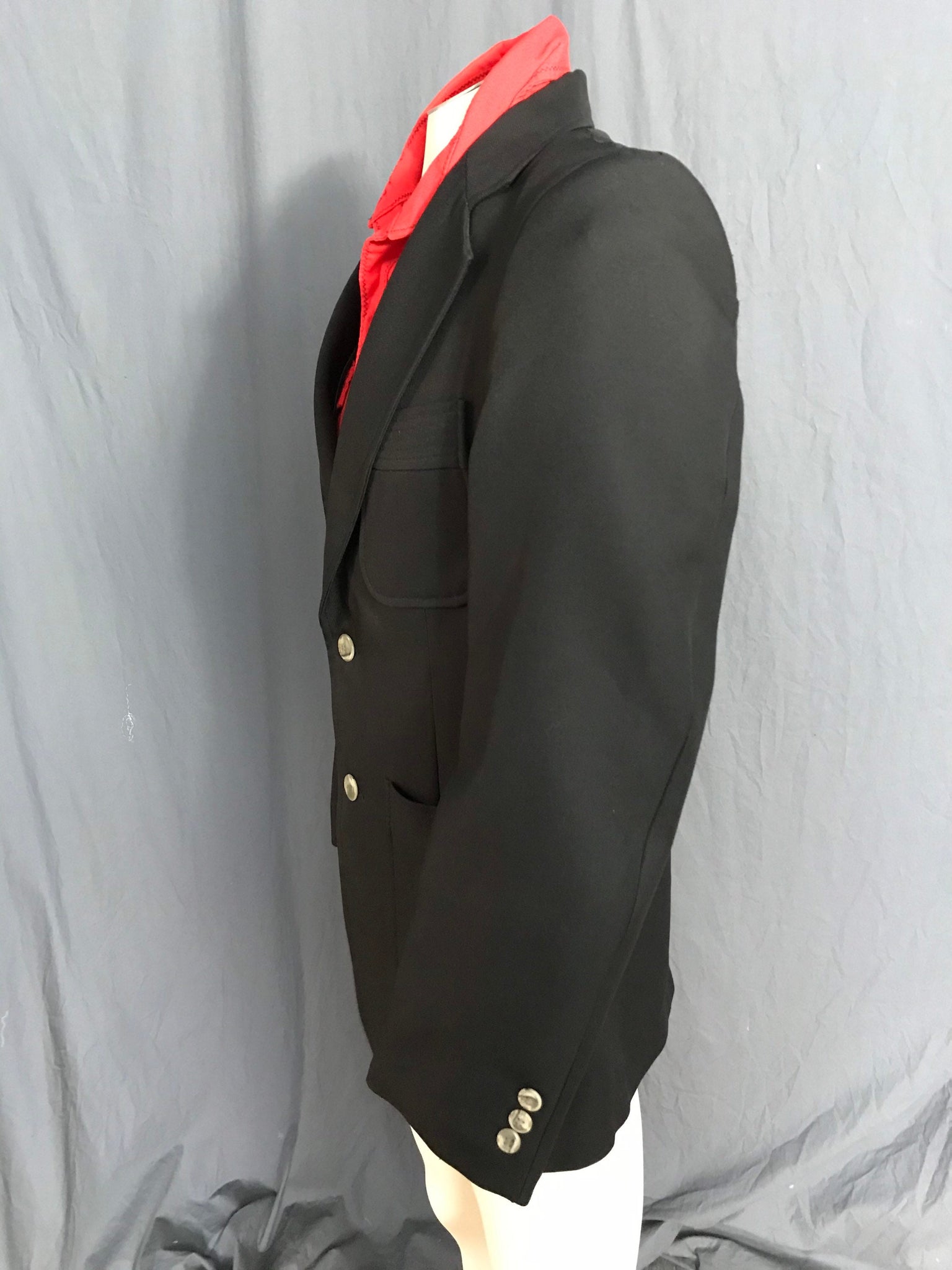 Vintage 1970’s Angel’s Flight black sports suit belted back jacket 40