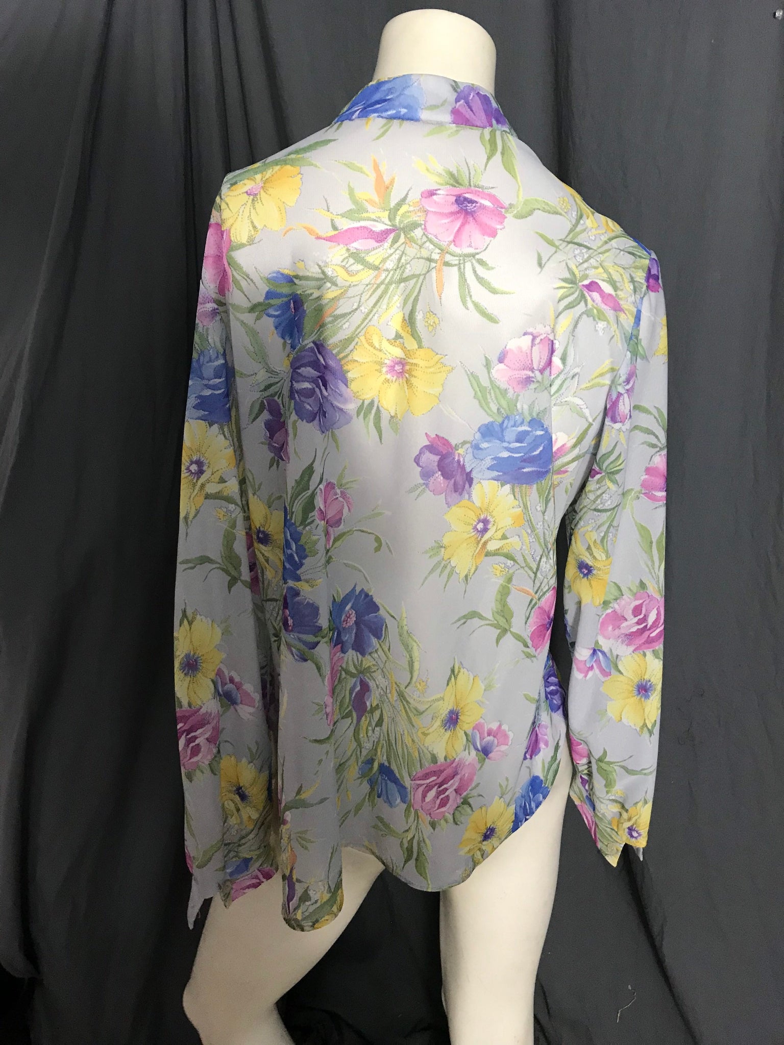 Vintage 1970’s Teddi sheer ruffle shirt L