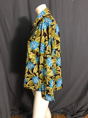 Vintage 1970’s women’s polyester tropical shirt 38 L