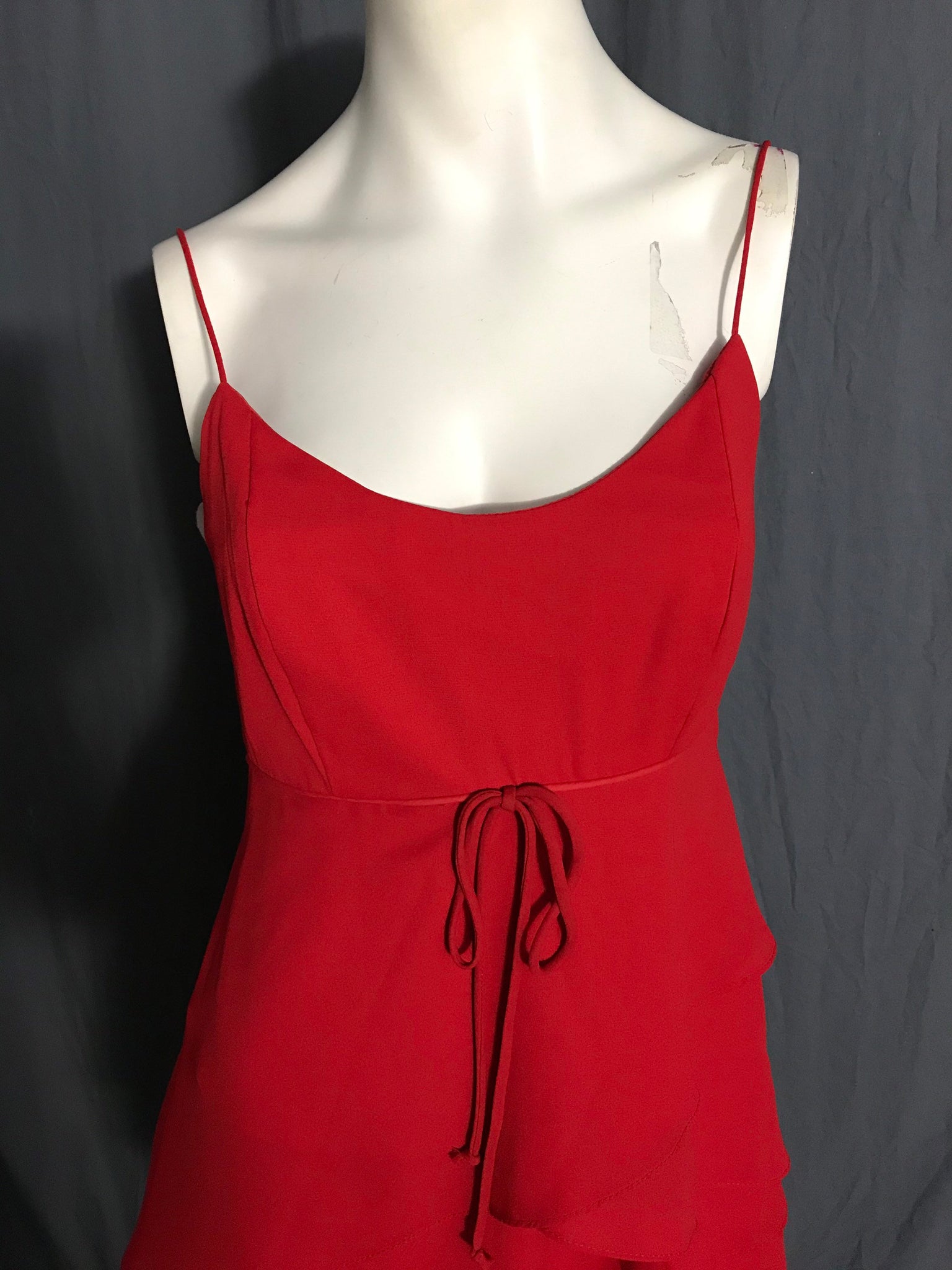 Vintage 80’s Faviana PM red mini party ruffle dress 7/8 M